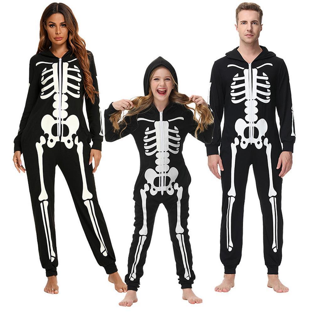 BuyFluorescent home costume horror pajamas Halloween costume Family Matching Costumes Now Cheaper With 3 - 5 Days Ship - PajamasBuy