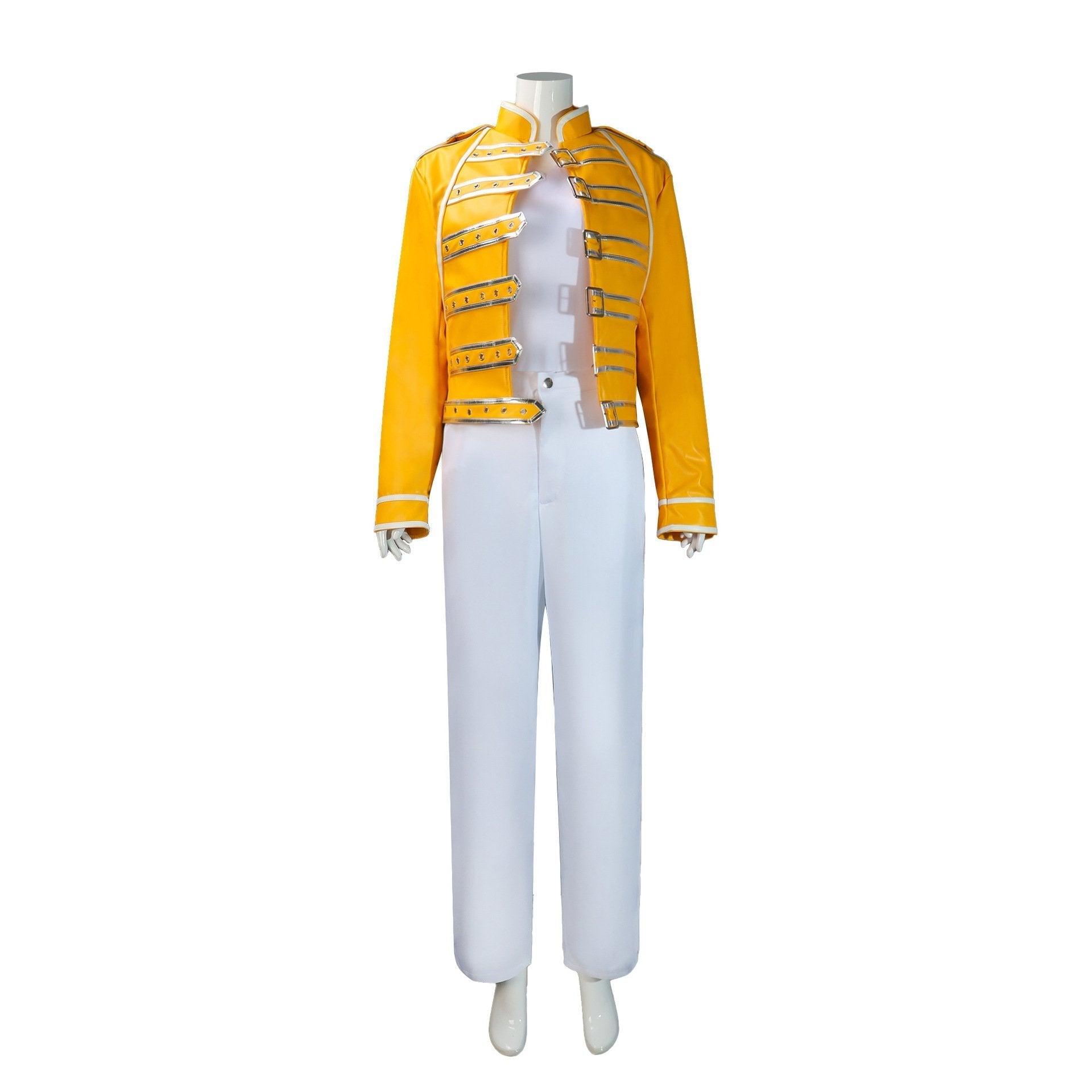 Freddie Mercury Cosplay Costume Queen's Lead Singer Outfit for Adults - Pajamasbuy