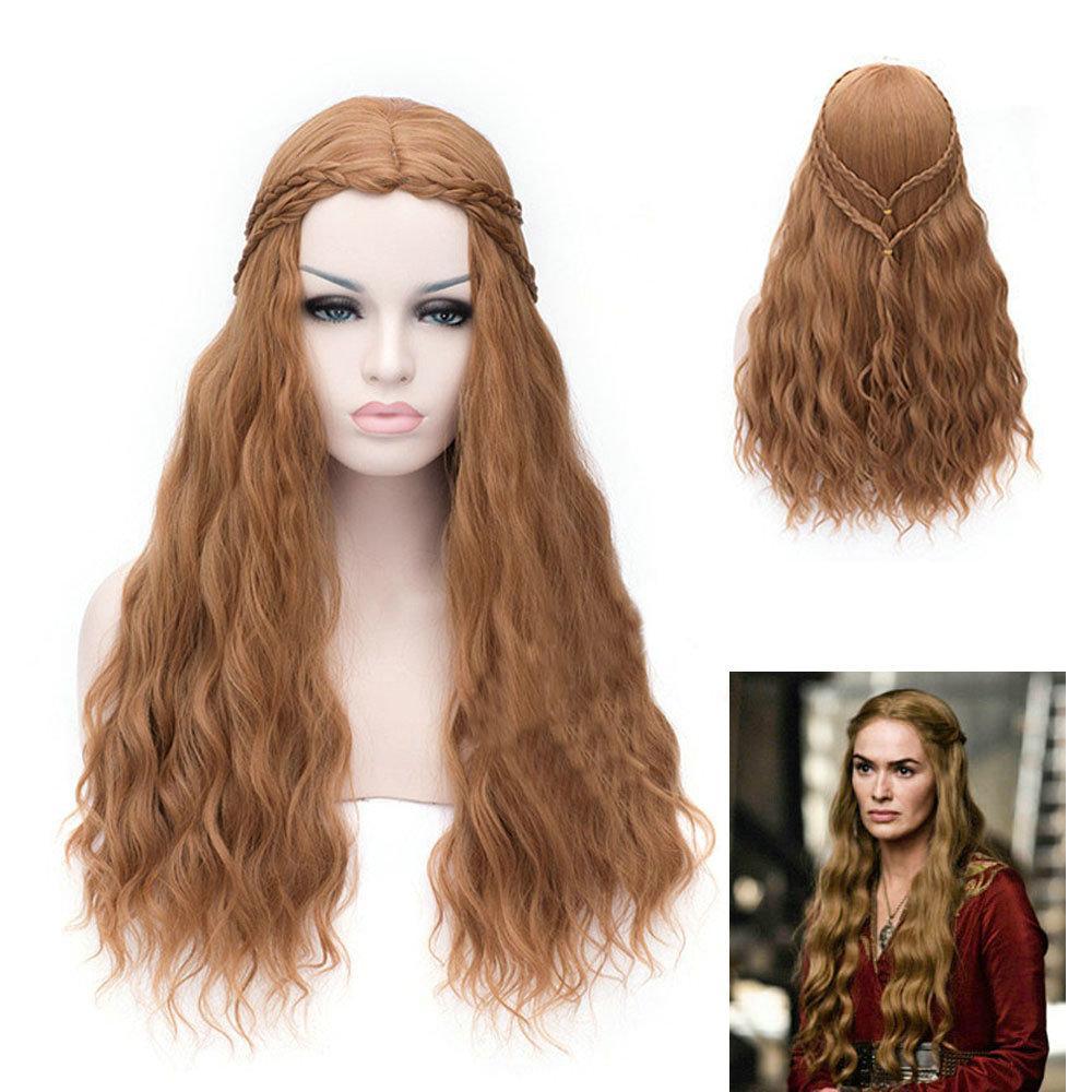 BuyGame of Thrones Cersei Lannister Gold Long Curly Hair Cosplay Wig Now Cheaper With 3 - 5 Days Ship - PajamasBuy