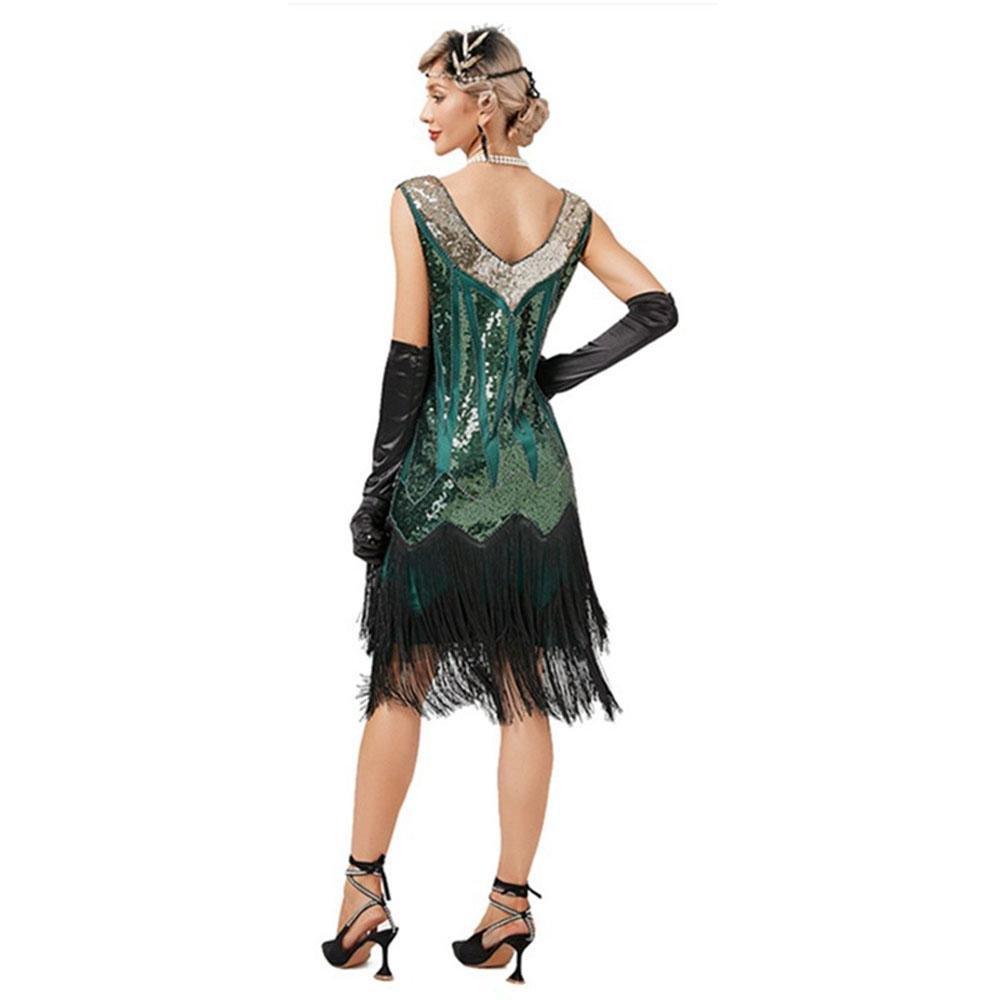 Gatsby 1920s Party Fringe Flapper Dress Retro Costume - Pajamasbuy