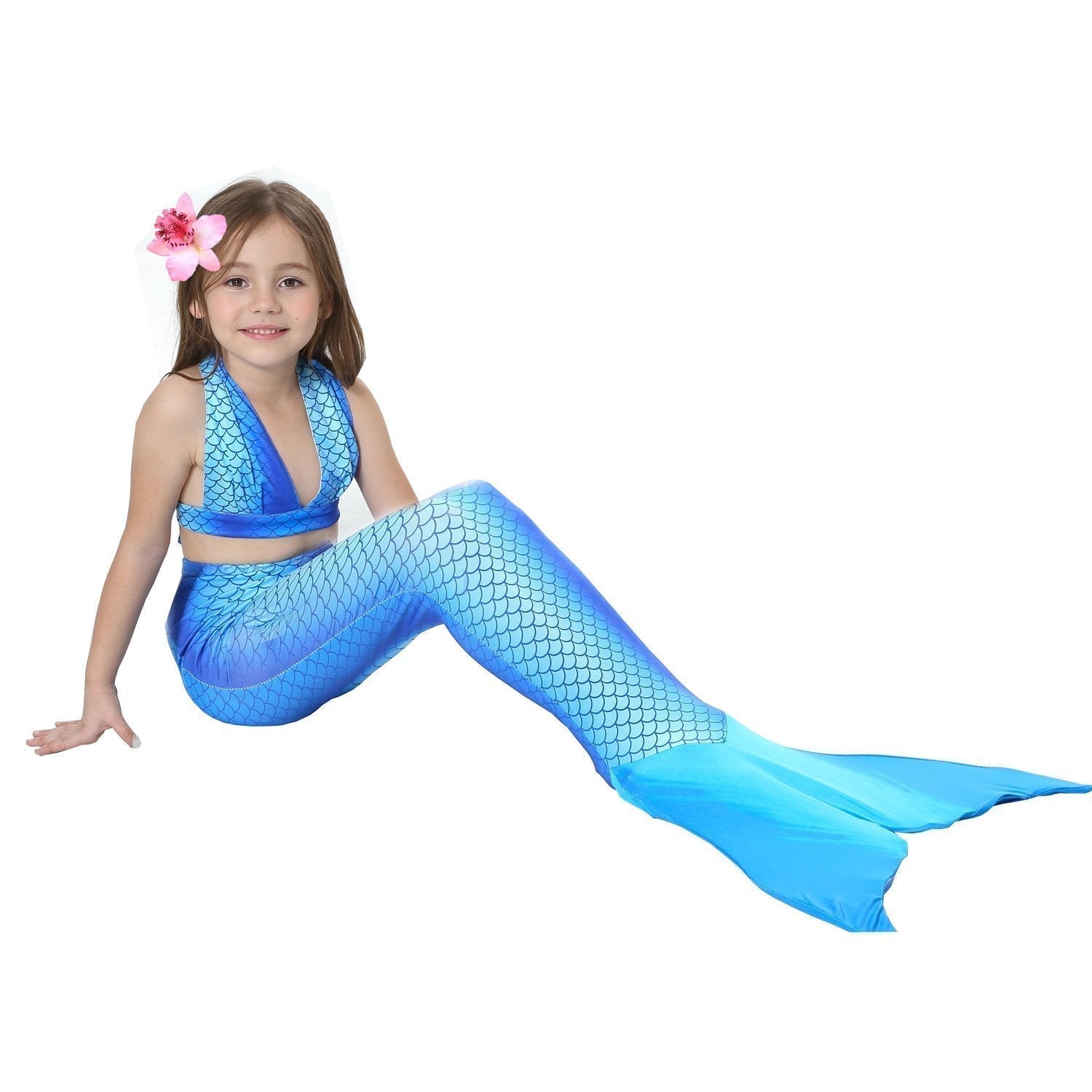 BuyGirl Kids Mermaid Tail Swimwear Bikini Set Bathing Suit Fancy Costume Now Cheaper With 3 - 5 Days Ship - PajamasBuy