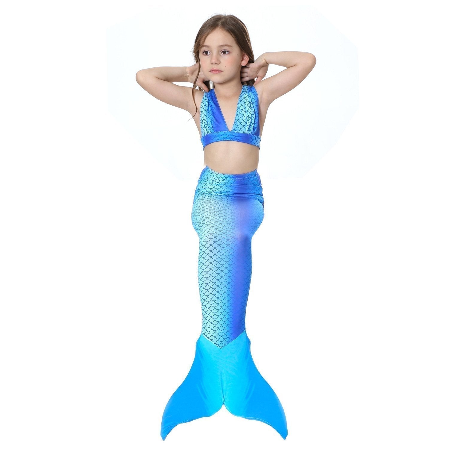 BuyGirl Kids Mermaid Tail Swimwear Bikini Set Bathing Suit Fancy Costume Now Cheaper With 3 - 5 Days Ship - PajamasBuy