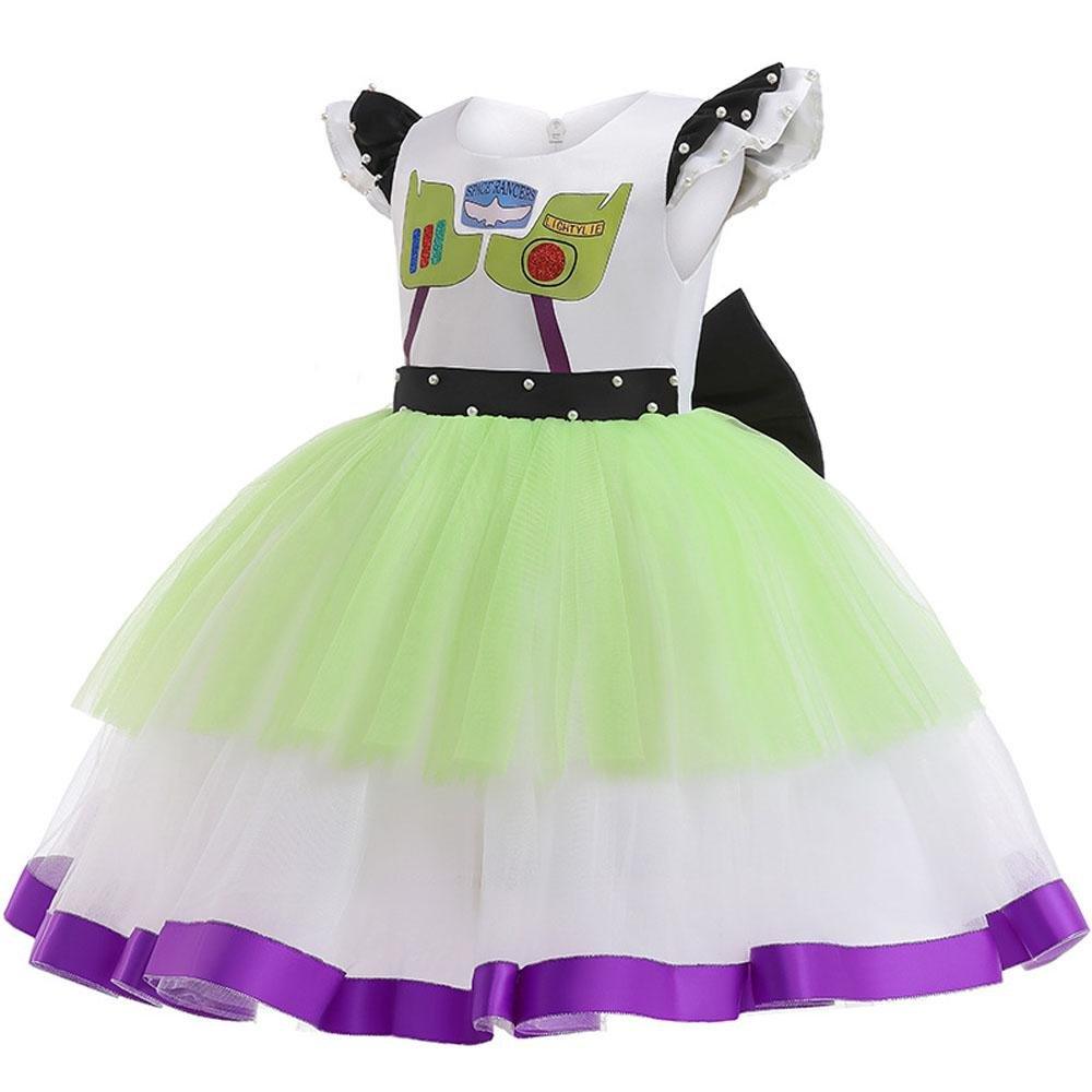 Girls' Buzz Lightyear Princess Dress Beaded Patchwork Party Gown - Pajamasbuy