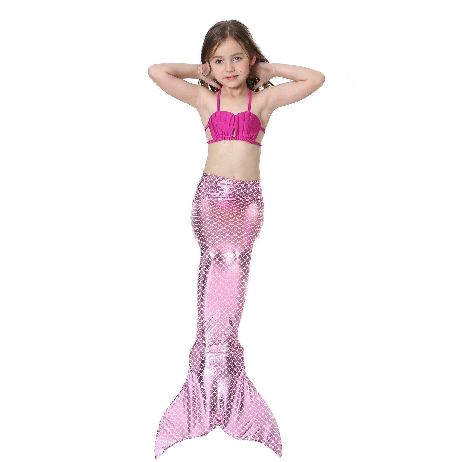 Girls Kids Mermaid Tail Swimwear Bikini Set Swimsuit Swimming Costume - Pajamasbuy