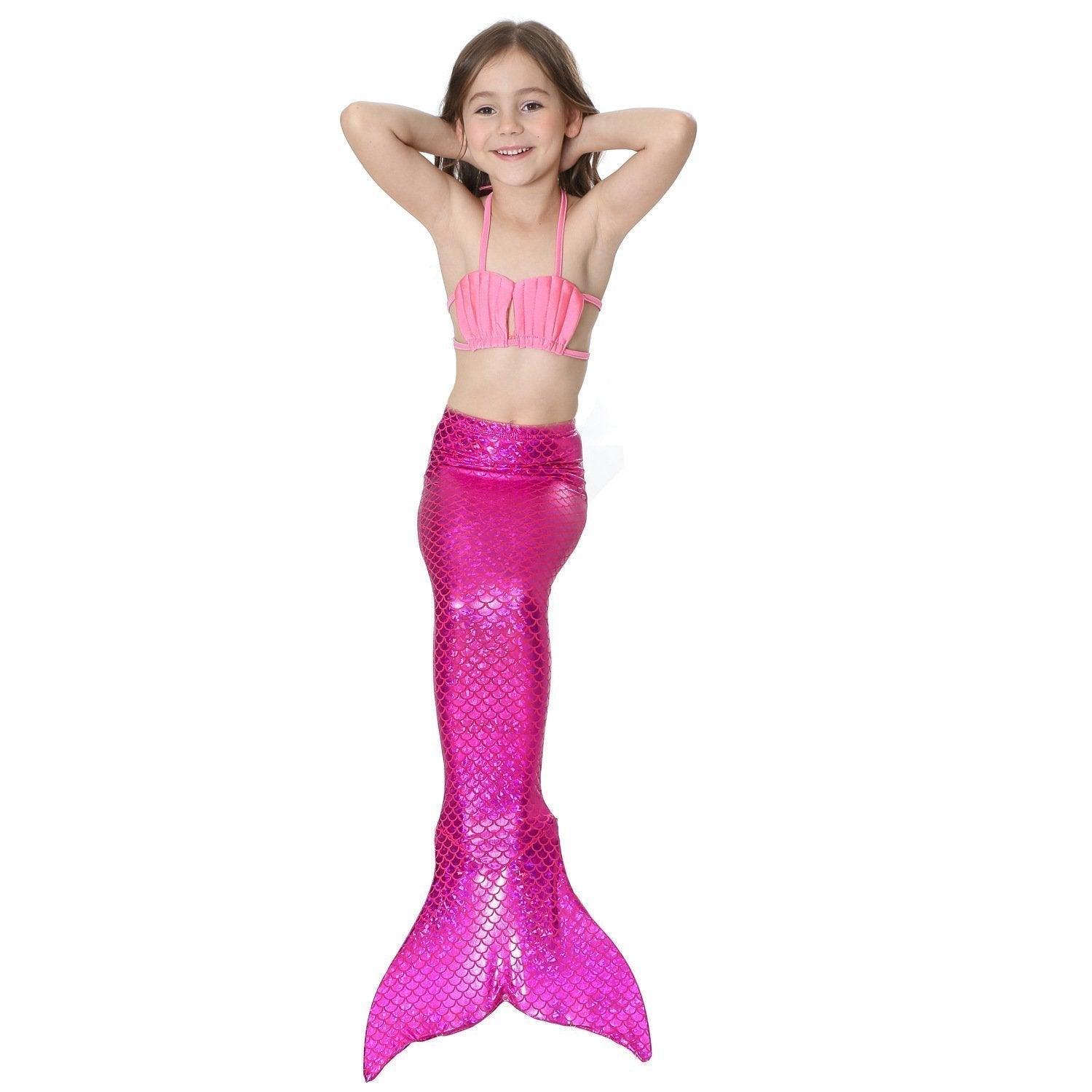 Girls Kids Mermaid Tail Swimwear Bikini Set Swimsuit Swimming Costume - Pajamasbuy