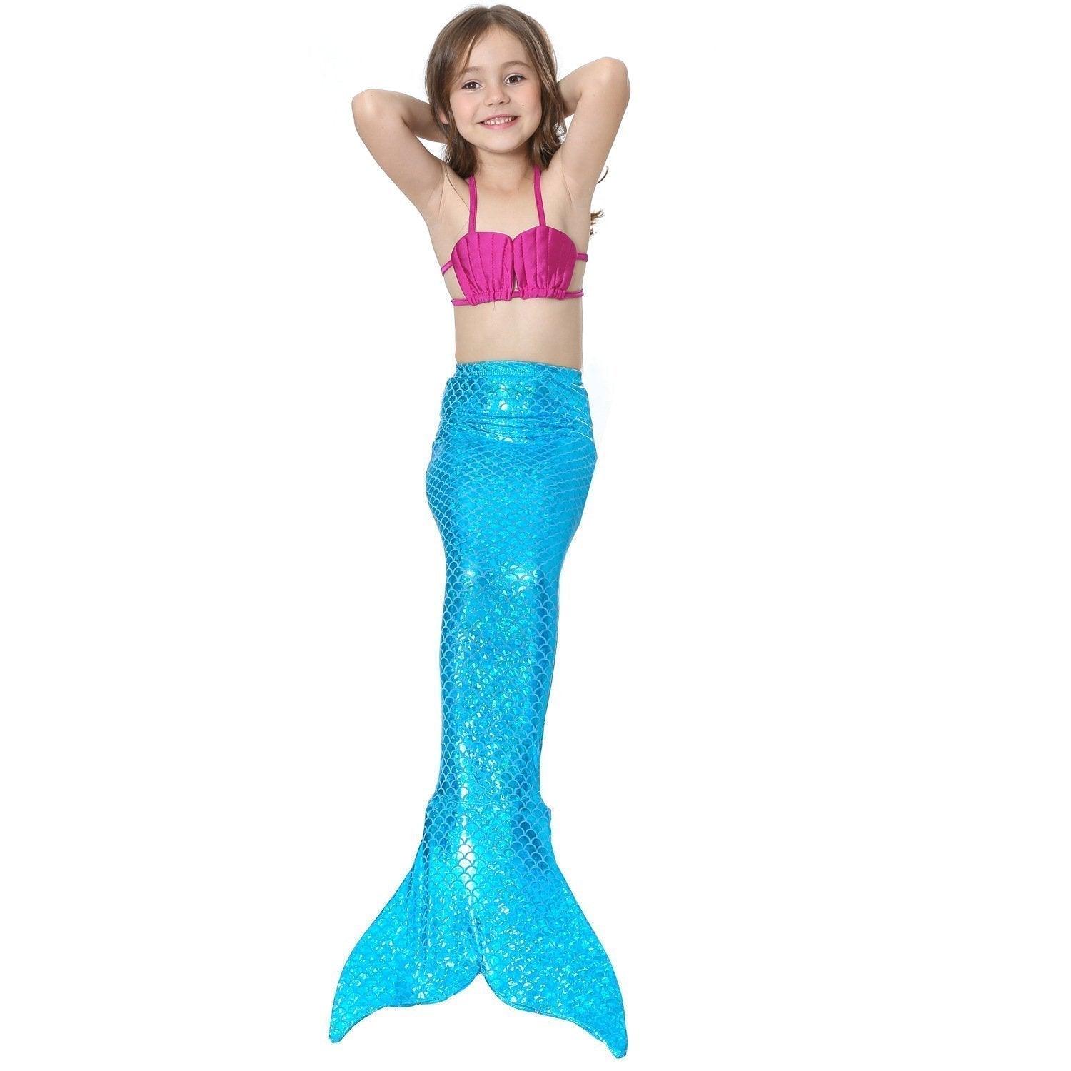 Girls Kids Mermaid Tail Swimwear Bikini Set Swimsuit Swimming Costume - Pajamasbuy