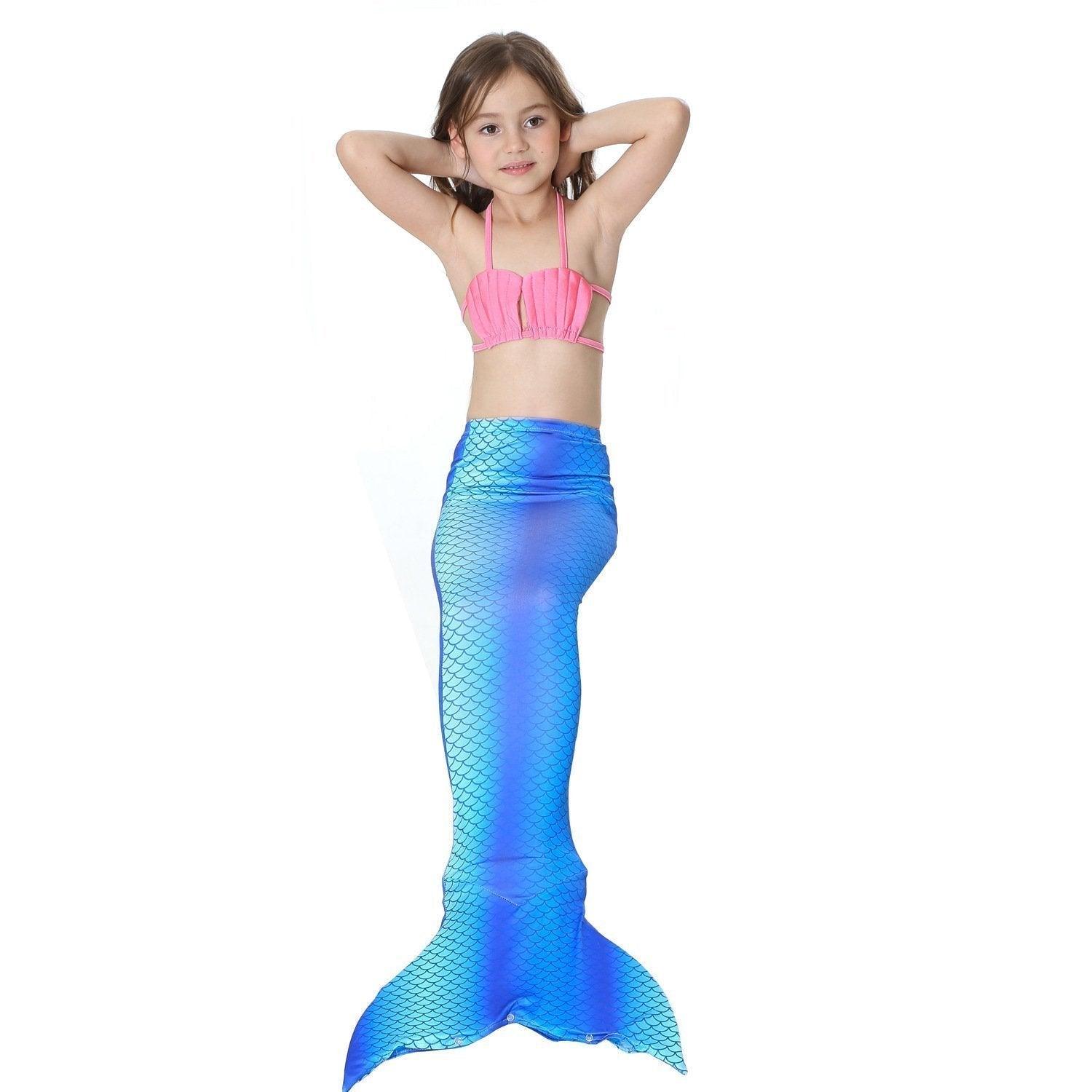 Girls Kids Mermaid Tail Swimwear Bikini Set Swimsuit Swimming Costume - Pajamasbuy