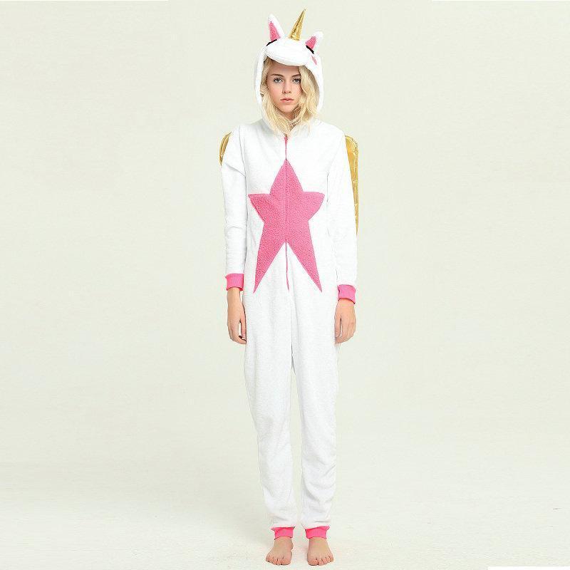 BuyGold Winged Unicorns Kigurumi Onesies Pajamas for Adult Now Cheaper With 3 - 5 Days Ship - PajamasBuy