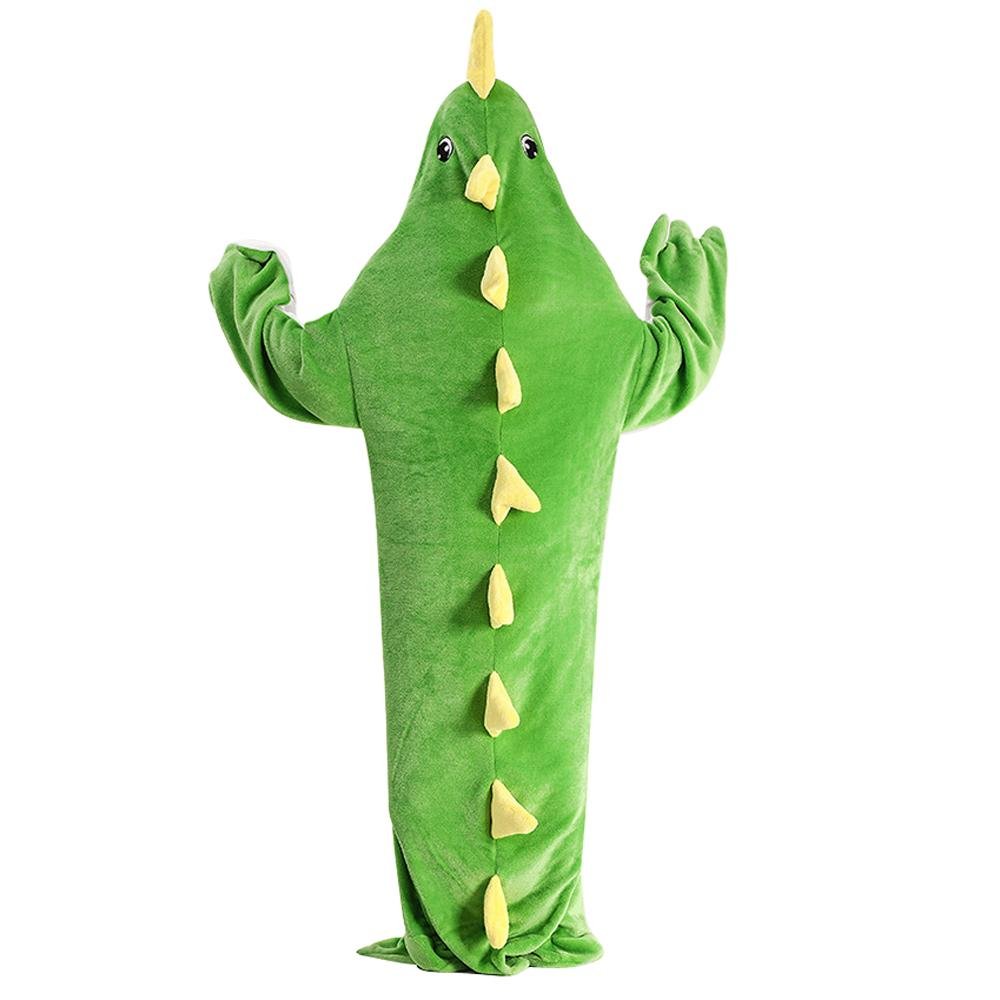 BuyGreen Dinosaur Animal Sleeping Bag Loose Onesies Pajamas Adult Super Soft Fleece Hoodie Now Cheaper With 3 - 5 Days Ship - PajamasBuy