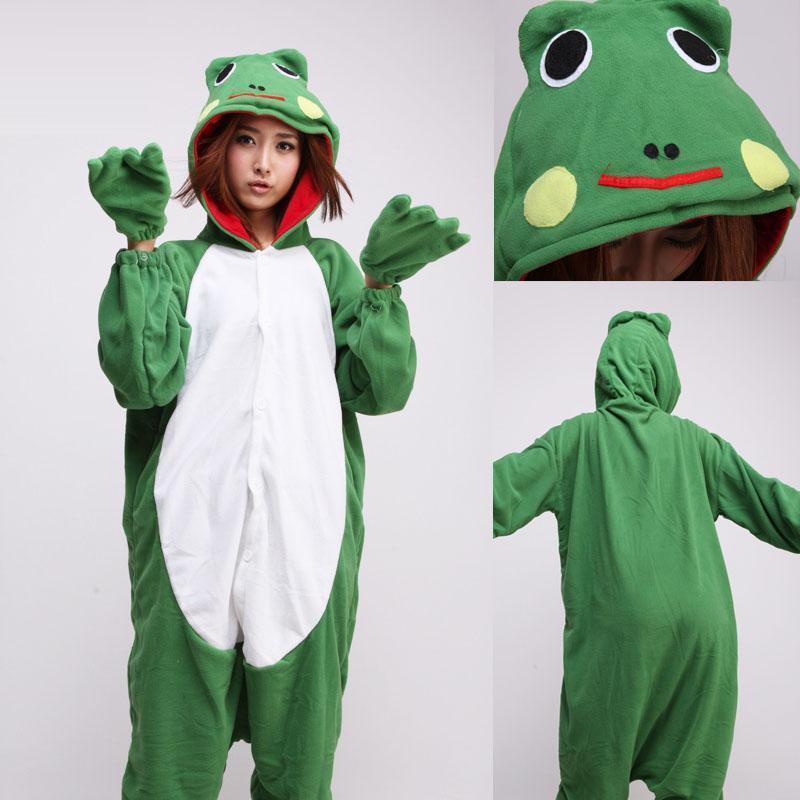 BuyGreen Frog Onesies Hoodie Costume Kigurumi Pajamas Now Cheaper With 3 - 5 Days Ship - PajamasBuy