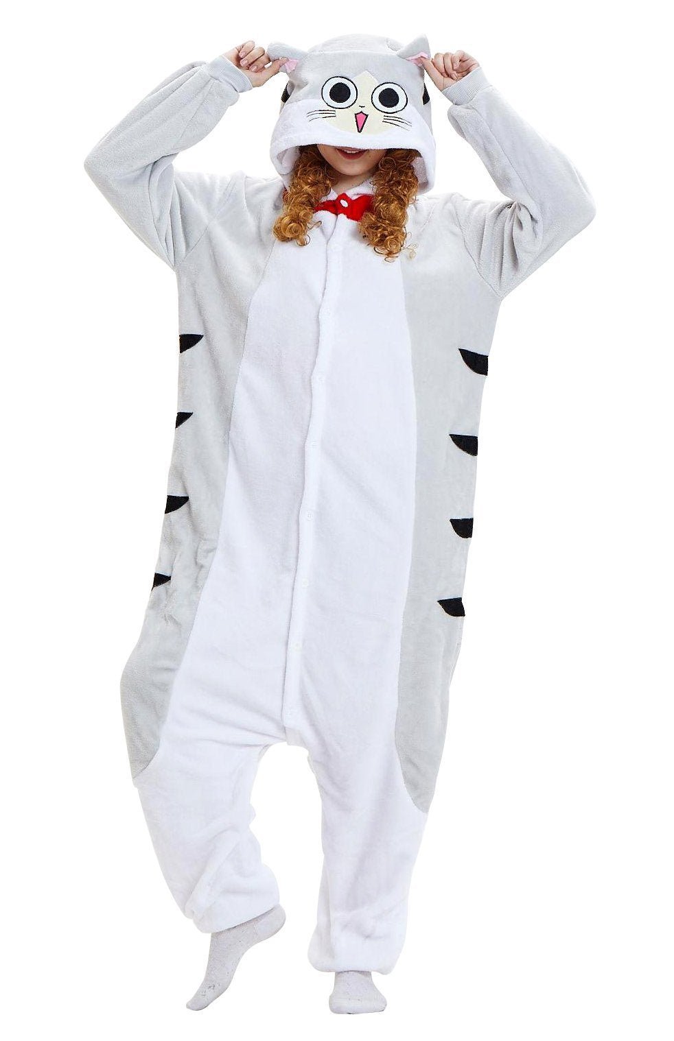 BuyGrey Chi's Cat Onesie Hoodie Unisex Costume Kigurumi Pajamas Now Cheaper With 3 - 5 Days Ship - PajamasBuy