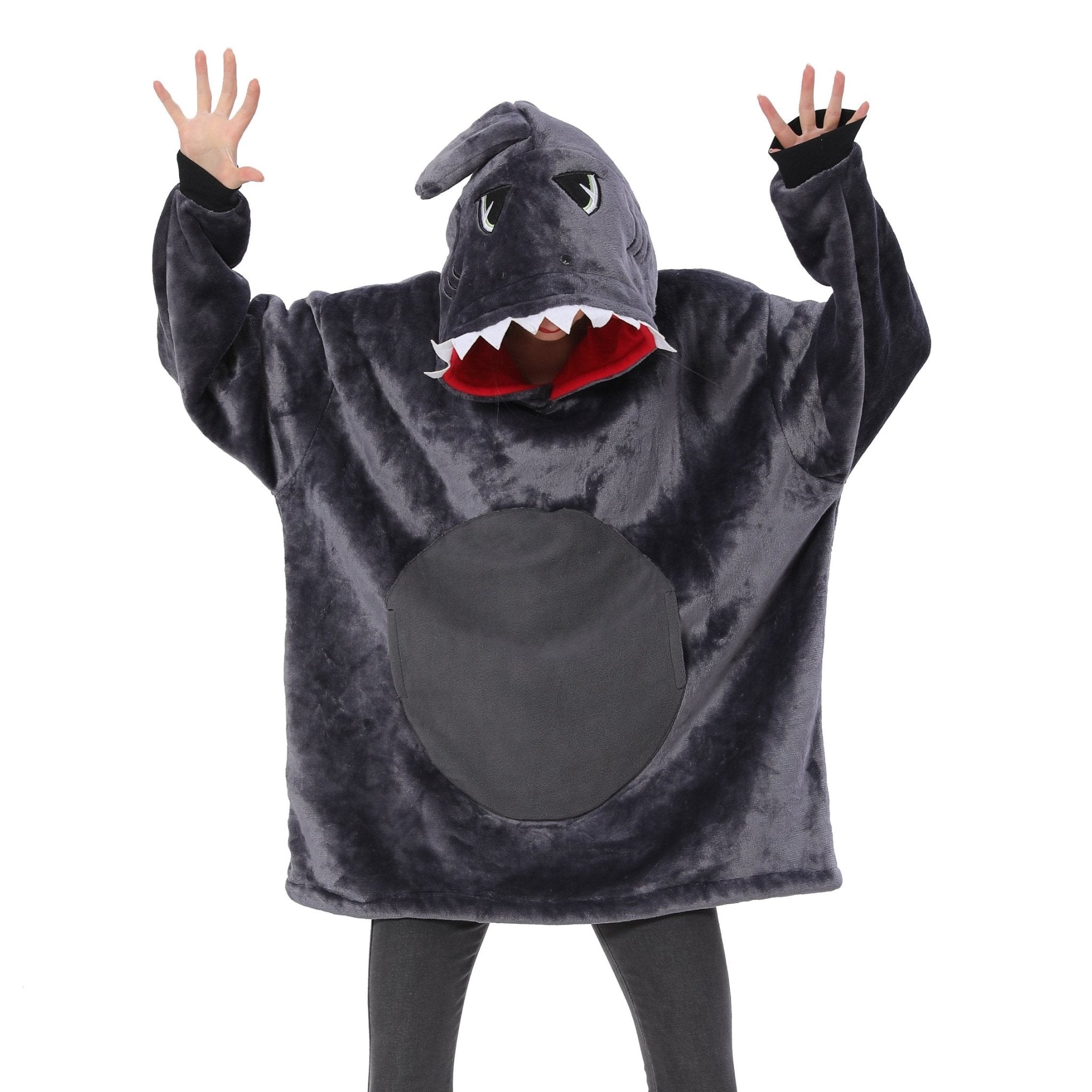 BuyGrey Shark Animals Costume Keep Warm Cozy Lazy TV Blanket Pajamas Now Cheaper With 3 - 5 Days Ship - PajamasBuy