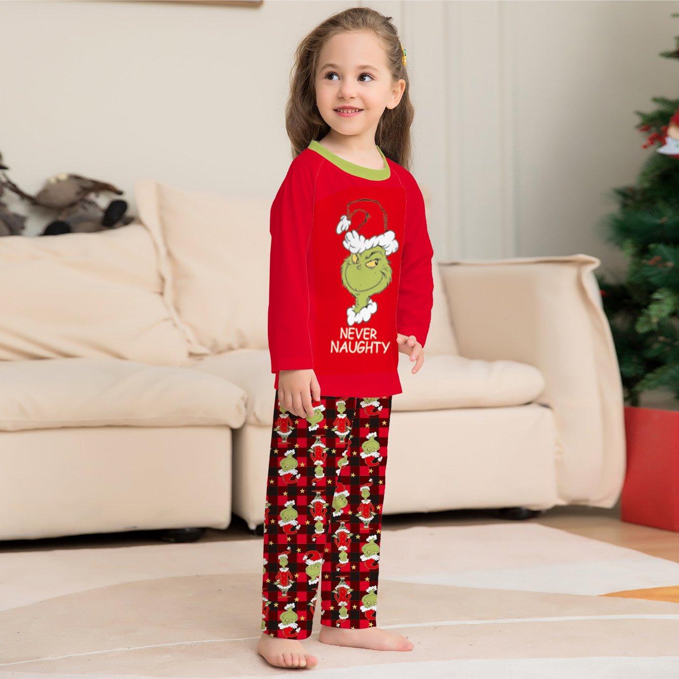 Grinch Letter Christmas Family Couples Matching Pajamas Party Sets - Pajamasbuy