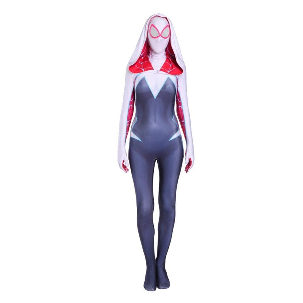 BuyGwen Stacy Spider - man Costume Costume Zentai Jumpsuit Bodysuit Adult Kids Now Cheaper With 3 - 5 Days Ship - PajamasBuy