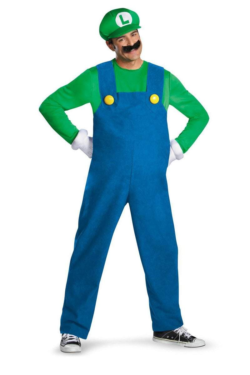 BuyHalloween Adult Men's Deluxe Mario Cosplay Costume Now Cheaper With 3 - 5 Days Ship - PajamasBuy