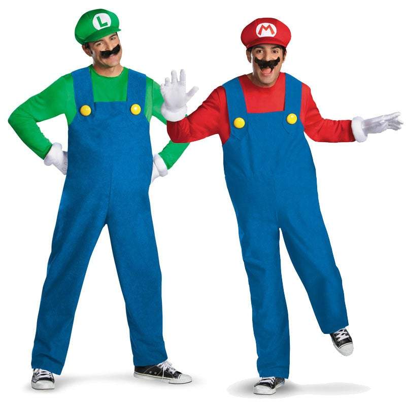 BuyHalloween Adult Men's Deluxe Mario Cosplay Costume Now Cheaper With 3 - 5 Days Ship - PajamasBuy