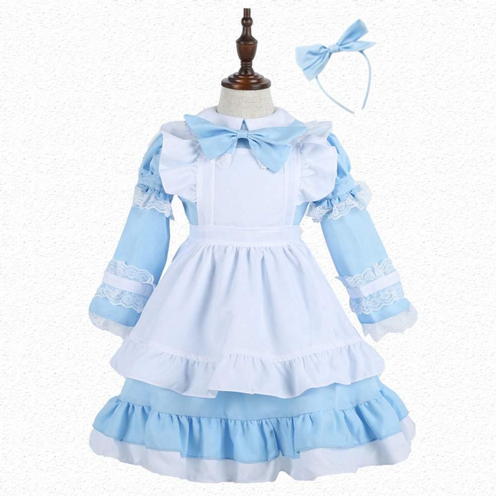 Halloween Alice Dress Girl's Princess Costume Maid Dress for kids - Pajamasbuy