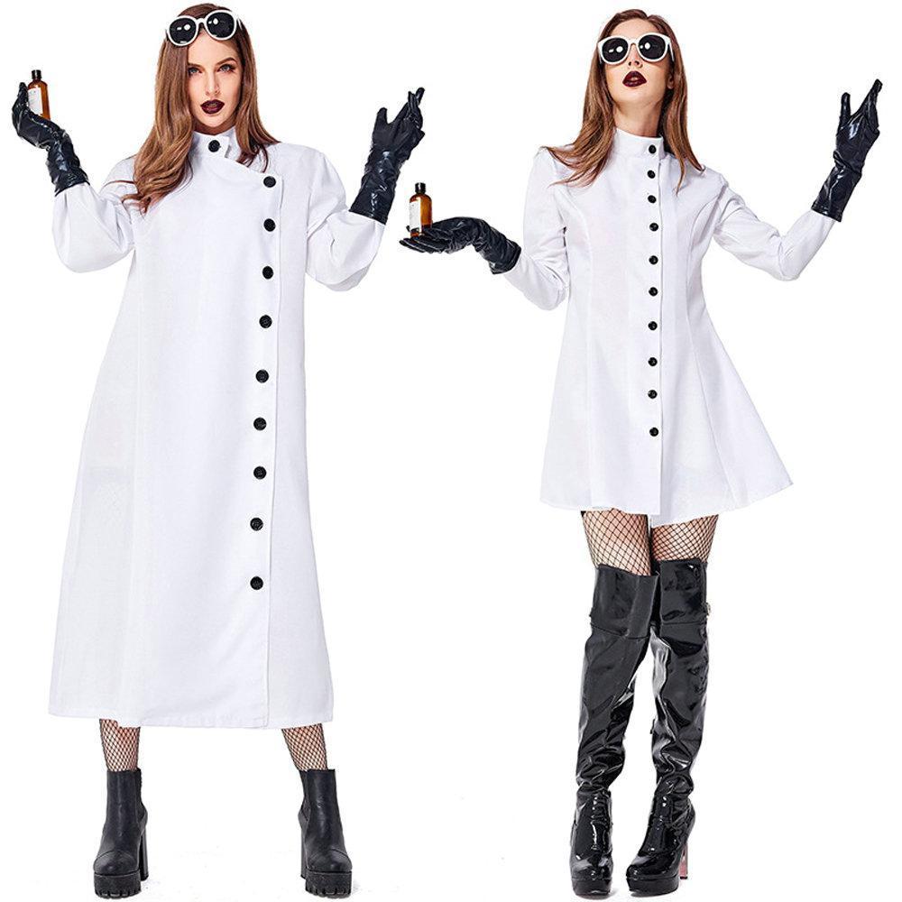 BuyHalloween Frankenstein Lab Researcher Cosplay Costume for Adult Now Cheaper With 3 - 5 Days Ship - PajamasBuy