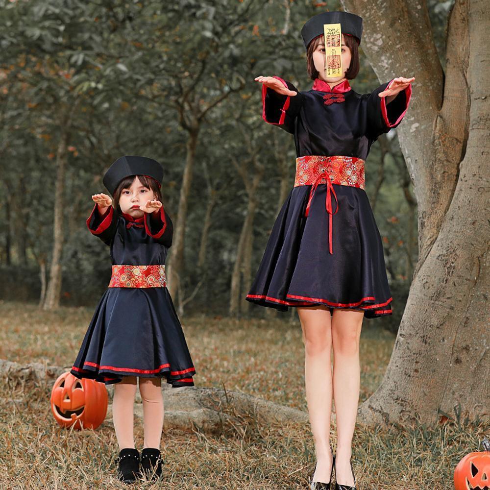 BuyHalloween Qing Dynasty zombie cosplay costumes for Mom and Me Now Cheaper With 3 - 5 Days Ship - PajamasBuy