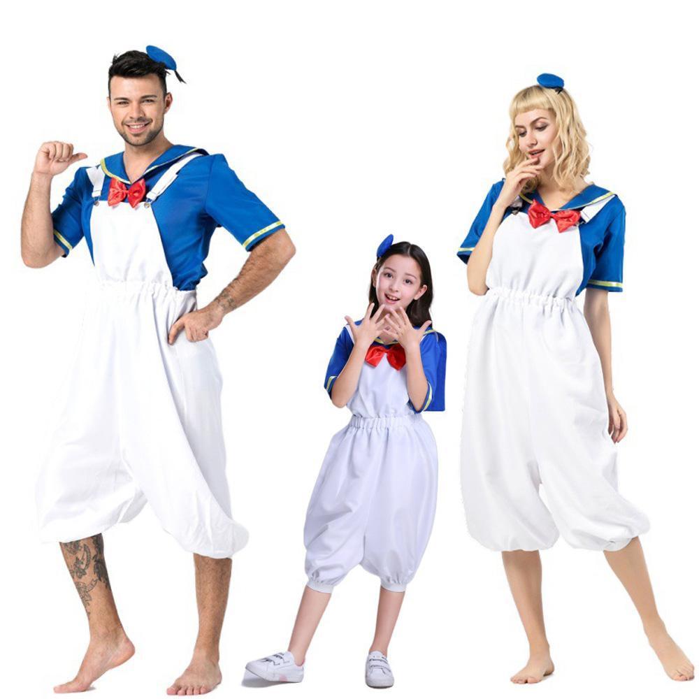 BuyHalloween Sailor Suit Donald Duck Matching Family Cosplay Costume Now Cheaper With 3 - 5 Days Ship - PajamasBuy