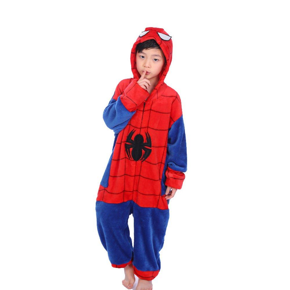 Hero Spiderman Kids Onesies Hoodie Pajamas Kigurumi Costume - Pajamasbuy