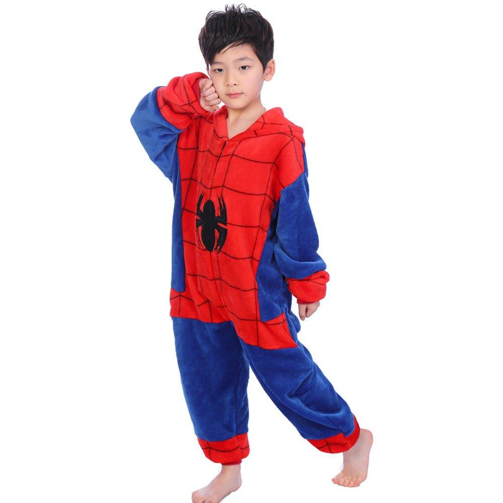 Hero Spiderman Kids Onesies Hoodie Pajamas Kigurumi Costume - Pajamasbuy