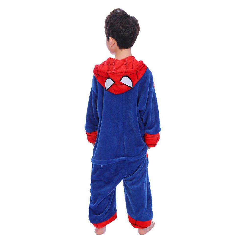 Hero Spiderman Kids Onesies Hoodie Pajamas Kigurumi Costume - Pajamasbuy