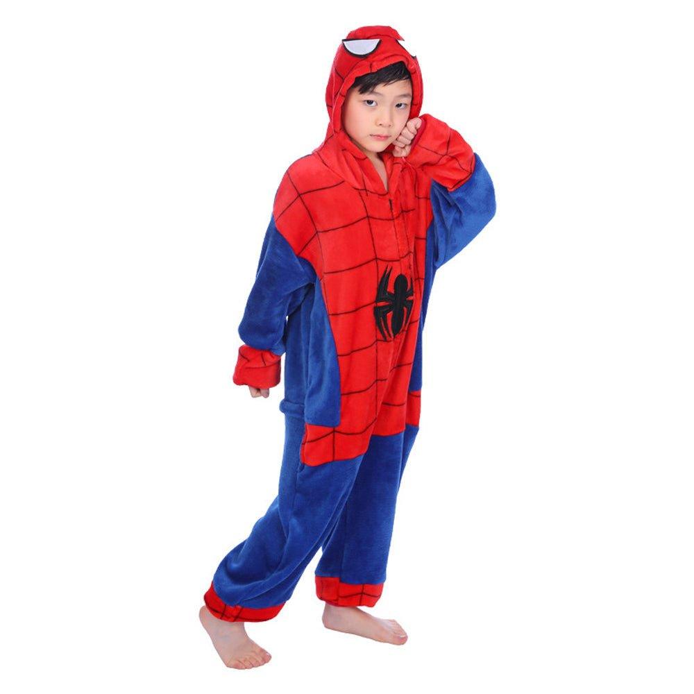 Hero Spiderman Kids Onesies Hoodie Pajamas Kigurumi Costume - Pajamasbuy