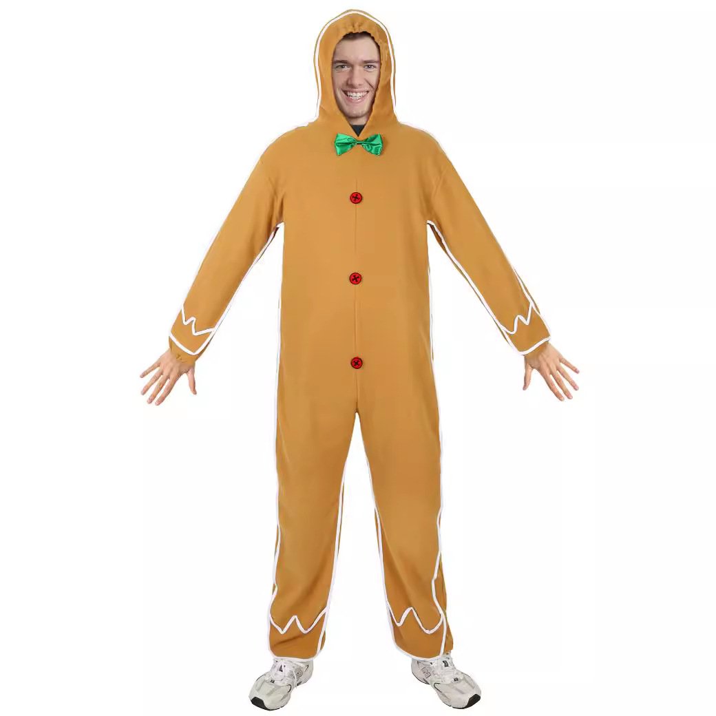 Adult Gingerbread Man Christmas Costume Funny Pajamas-Pajamasbuy