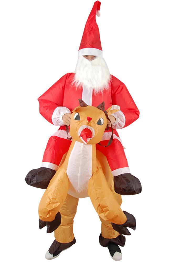 Adult Inflatable Halloween Santa Claus Cosplay Costume Suit