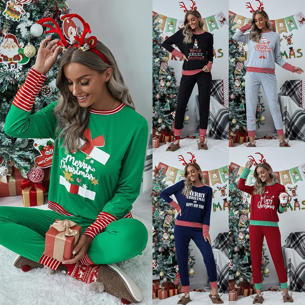 Plus Size Women Christmas Pyjamas Pajamas Set Ladies Xmas Festive Nightwear Pajamas