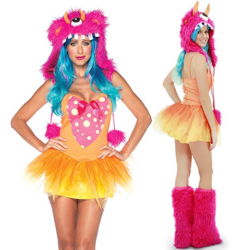 Pink Monster Costume Halloween Christmas Party Wear