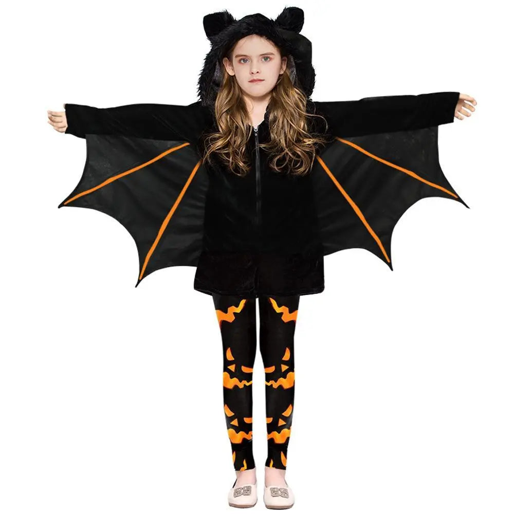 kids Bat cape suit Cosplay Halloween Performance Costumes pants - Pajamasbuy