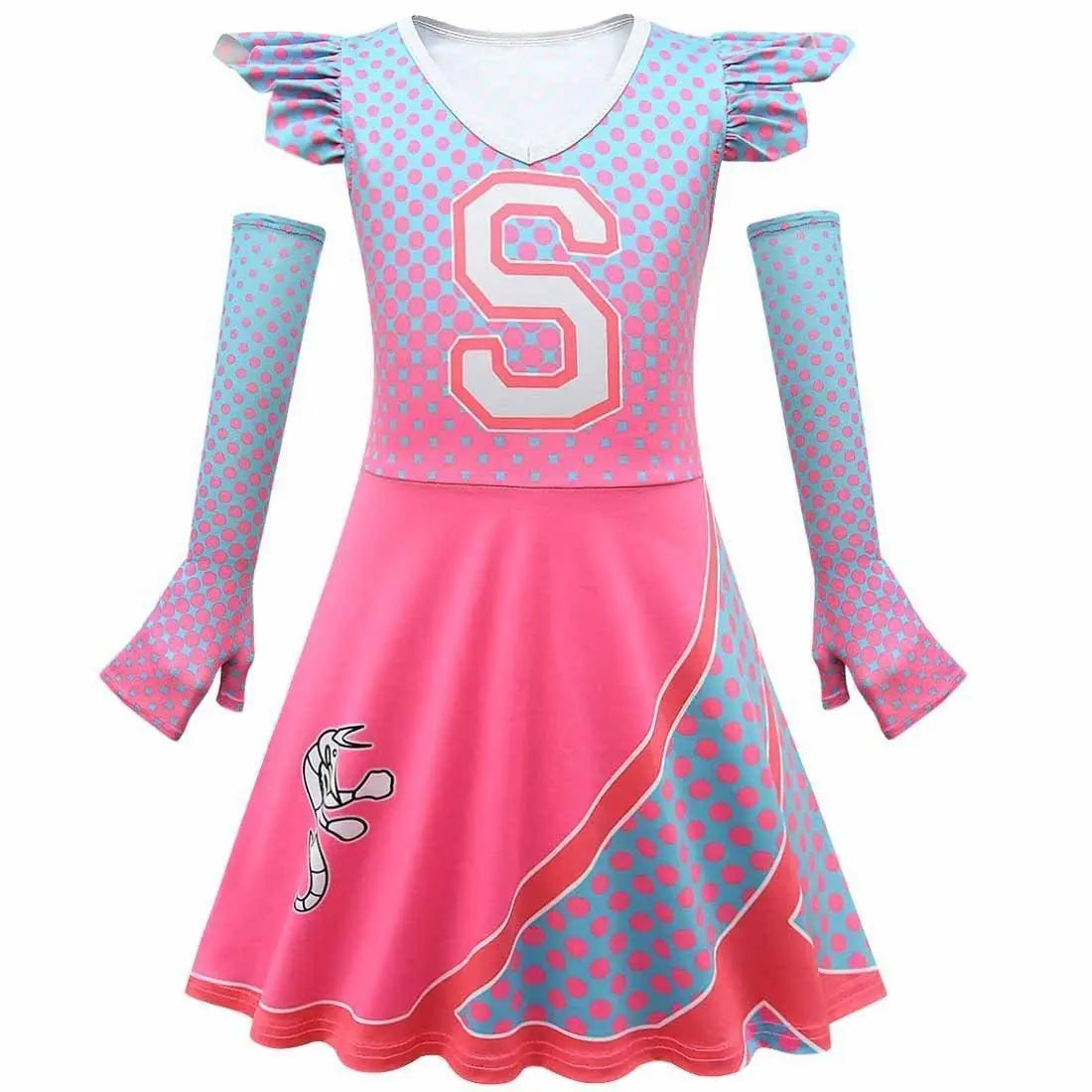 kids costume College Zombies 2 Cheerleader dress Costume Children's Dress - Pajamasbuy