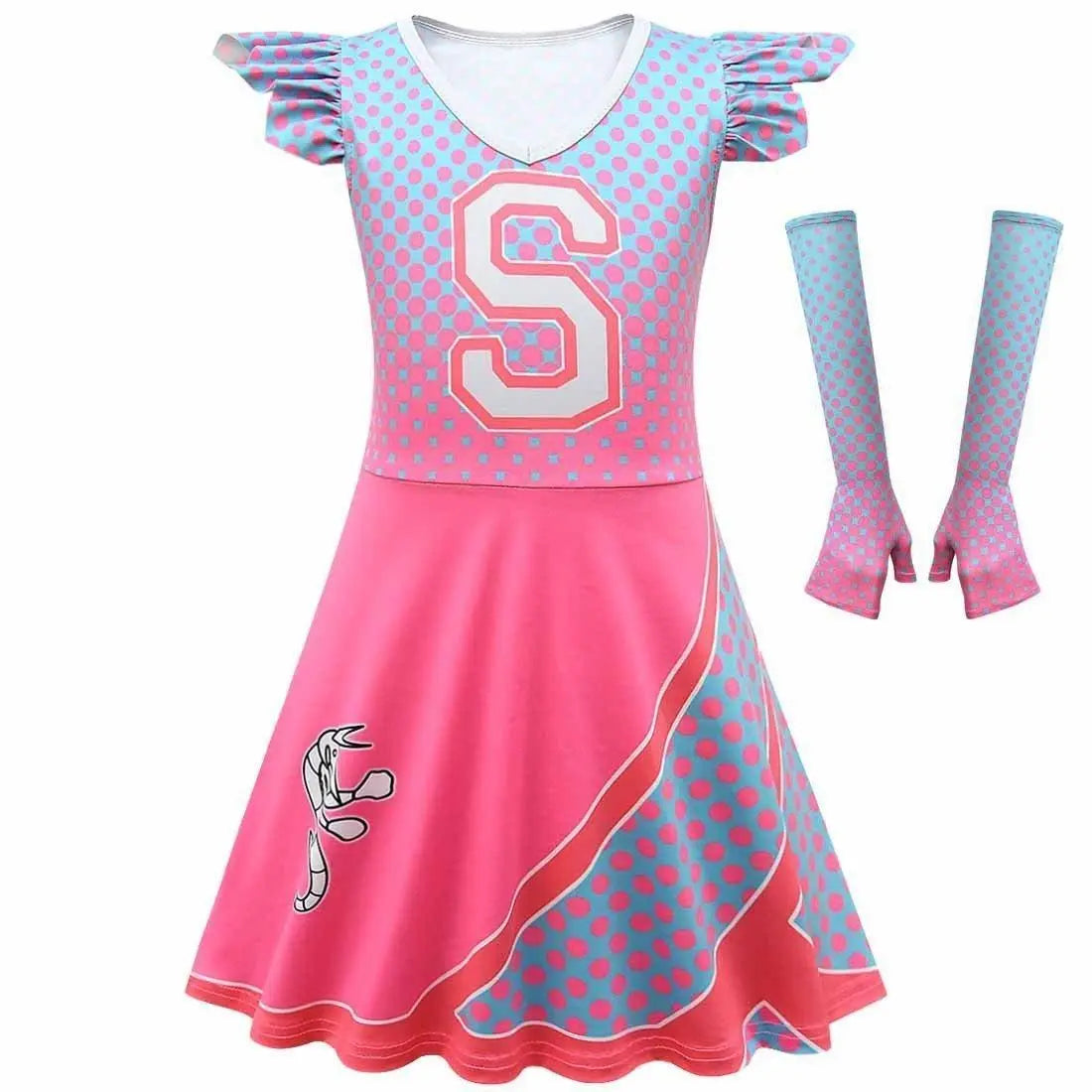 kids costume College Zombies 2 Cheerleader dress Costume Children's Dress - Pajamasbuy