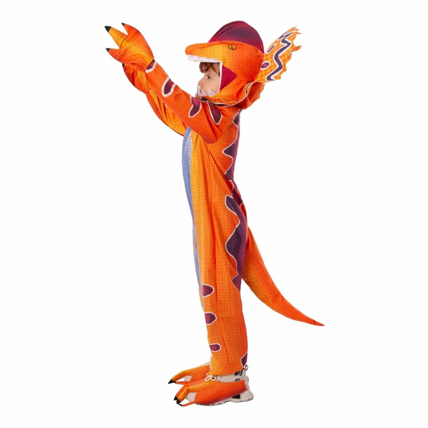 Kids Dilophosaurus Orange Animal Halloween Cosplay Party Costumes - Pajamasbuy