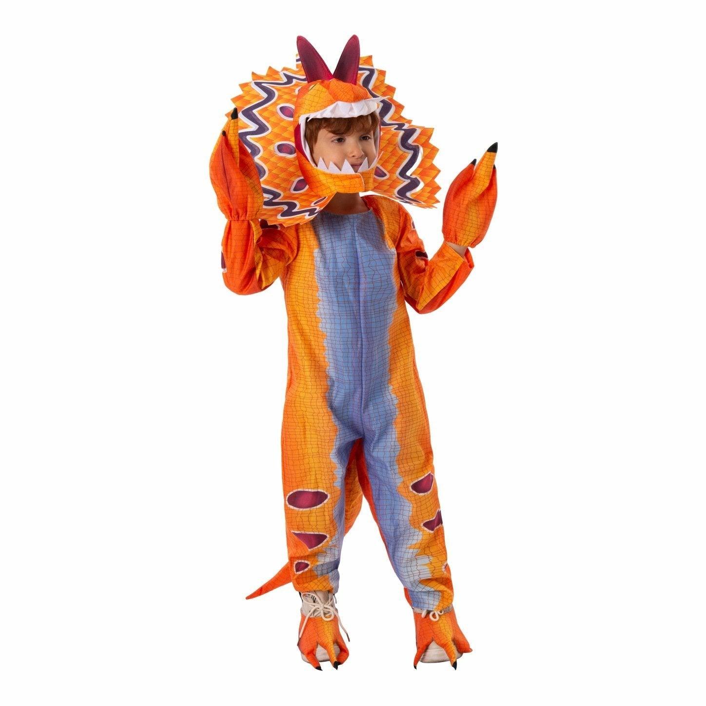 Kids Dilophosaurus Orange Animal Halloween Cosplay Party Costumes - Pajamasbuy