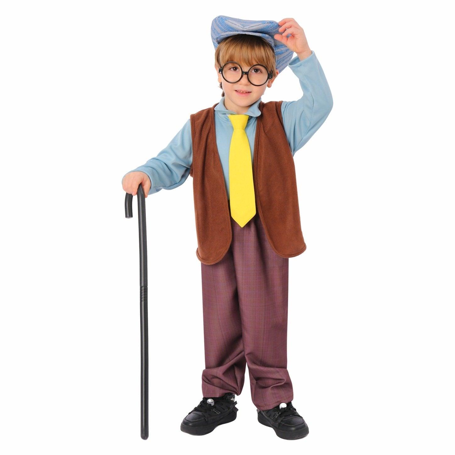 Kids Grandpa Old Man Christmas Costume Festive Role Play Outfit for School Performances - Pajamasbuy