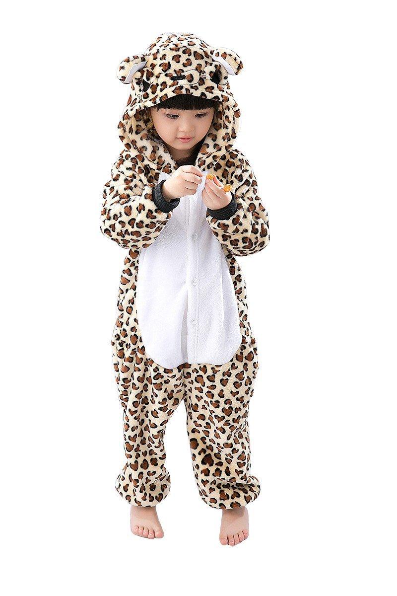 Kids Leopard Bear Onesies Animal Kigurumi Costume Pajamas - Pajamasbuy