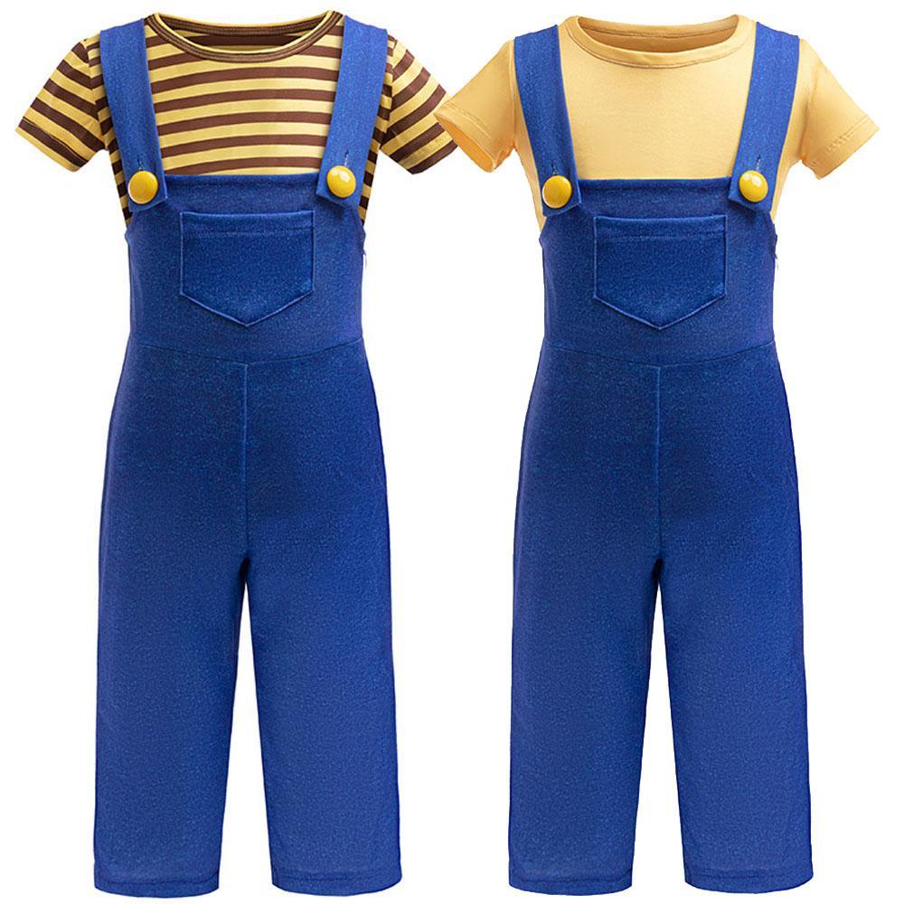 Kids Minions Cosplay Costume Boys' Suspender Outfit for Halloween Parties - Pajamasbuy