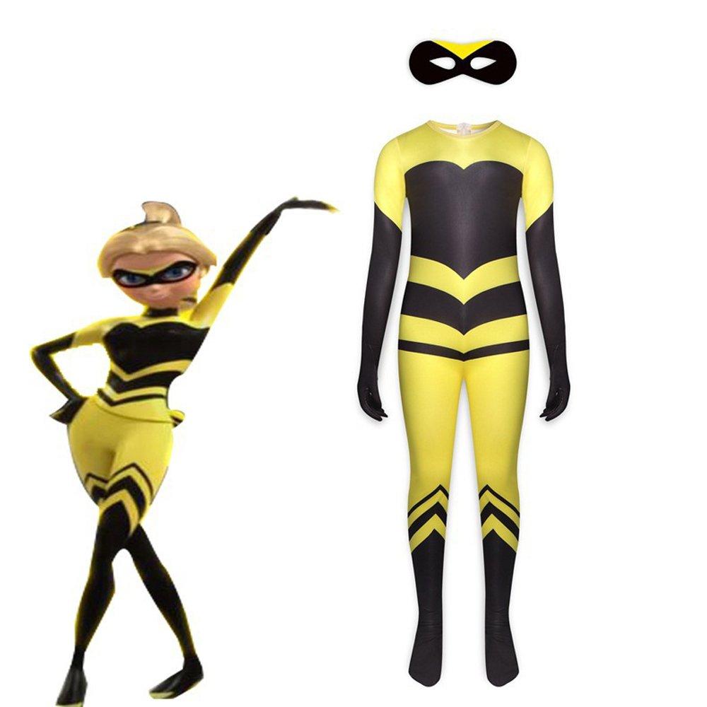 BuyKids Miraculous Ladybug Queen Bee Cosplay Costume Halloween Jumpsuit Now Cheaper With 3 - 5 Days Ship - PajamasBuy