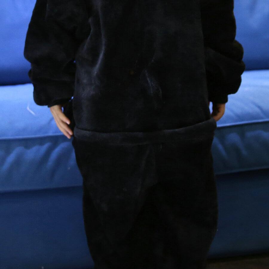 BuyKids Onesie Hoodie Black Pig Animal Pajamas Kigurumi Costume Now Cheaper With 3 - 5 Days Ship - PajamasBuy