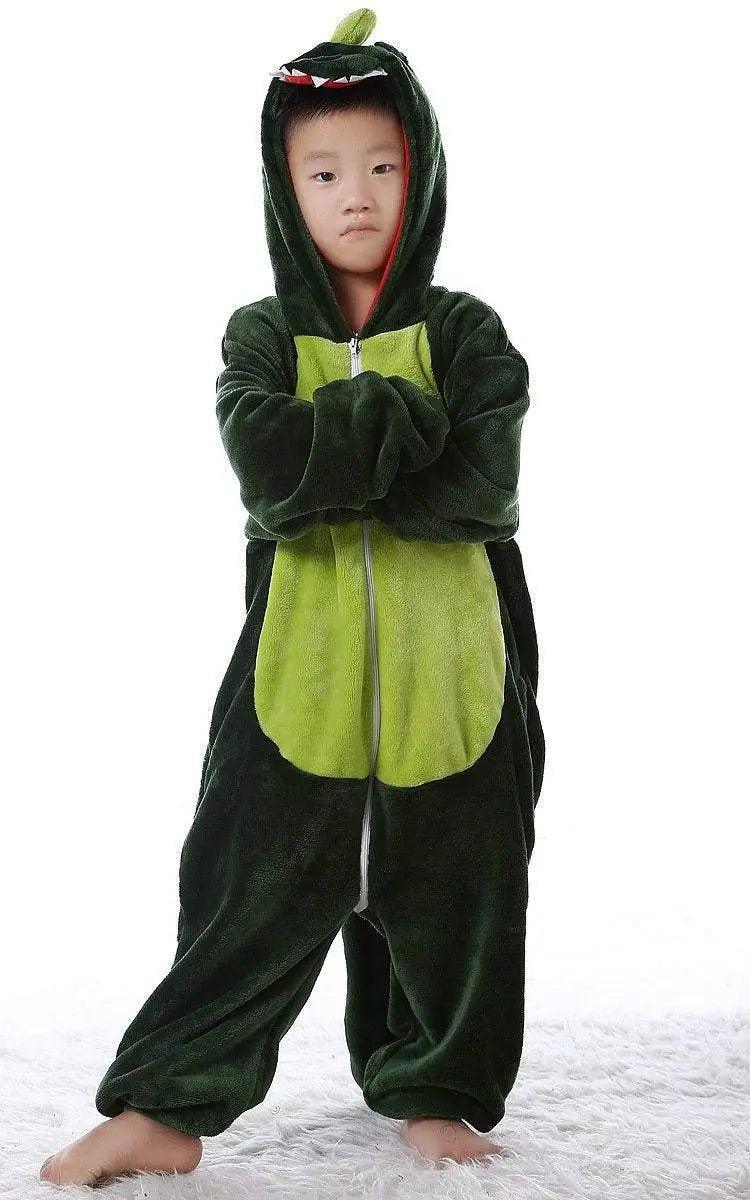 Kids Onesies Hoodie Dinosaur Animal Pajamas Kigurumi Costume - Pajamasbuy