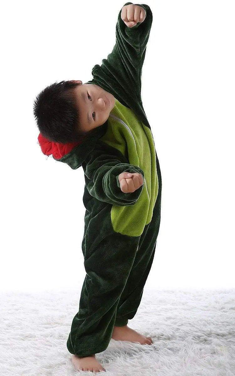 Kids Onesies Hoodie Dinosaur Animal Pajamas Kigurumi Costume - Pajamasbuy