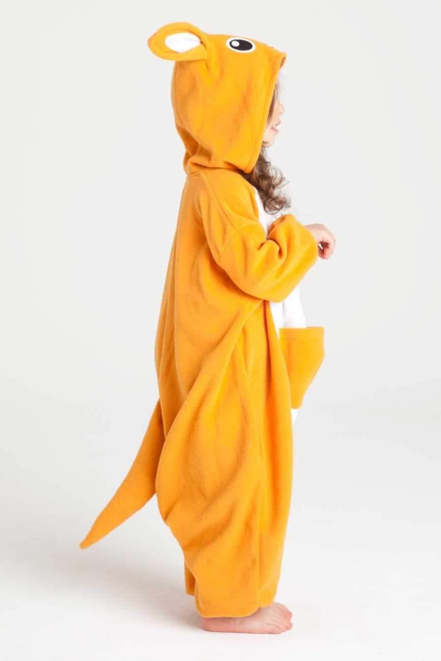 Kids Onesies Hoodie Kangaroo Animal Pajamas Kigurumi Costume - Pajamasbuy