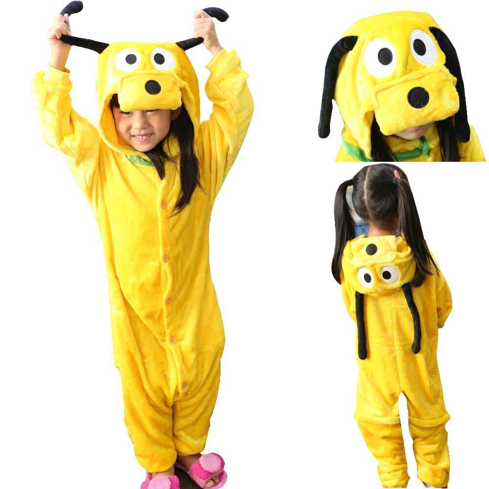 Kids Pluto Dog Onesies Kigurumi Hoodie Animal Pyjama Costume - Pajamasbuy