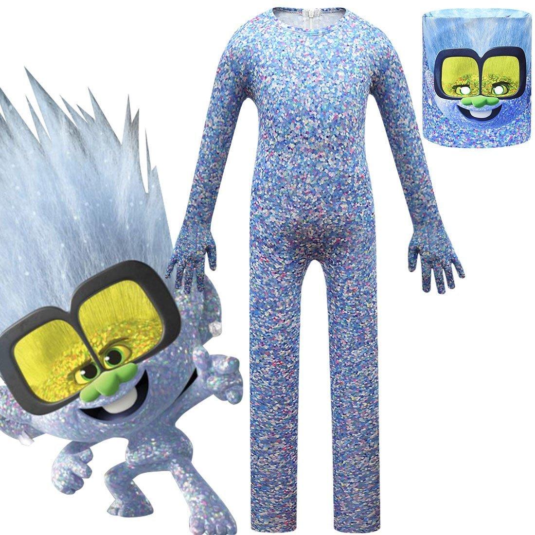 Kids Trolls 2 World Tour Tiny Diamond Costume Cosplay Zentai Child Jumpsuit Halloween - Pajamasbuy