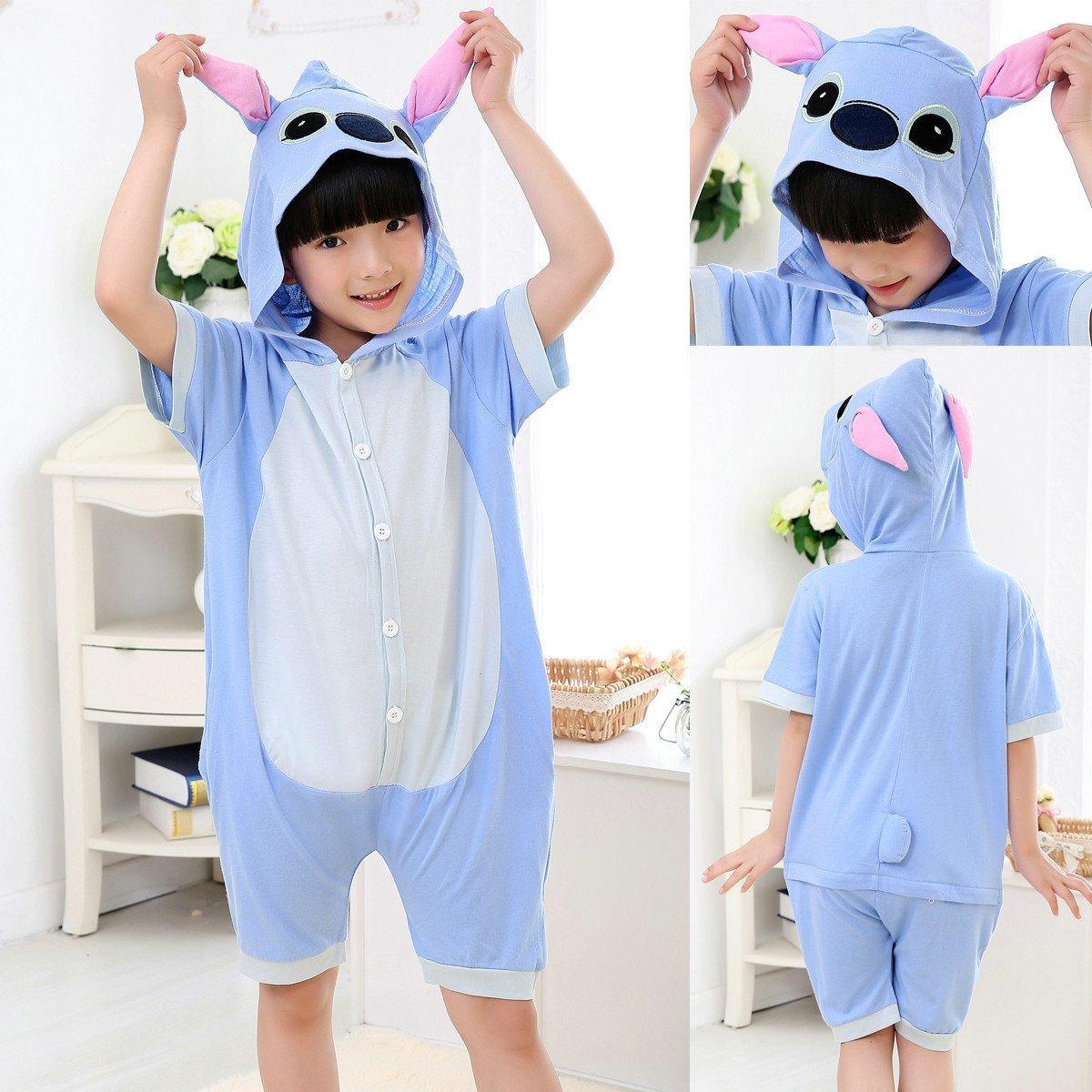 kigurumi Stitch kids Animal Onesies Summer Pajamas Costume - Pajamasbuy