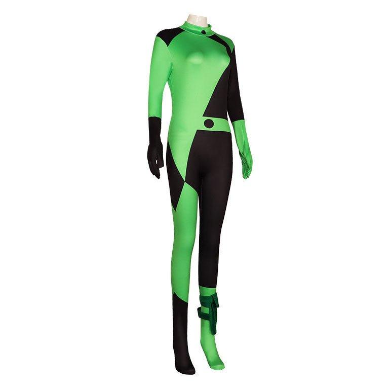 Kim Possible Shego Costume Bodysuit Jumpsuit Party Halloween - Pajamasbuy