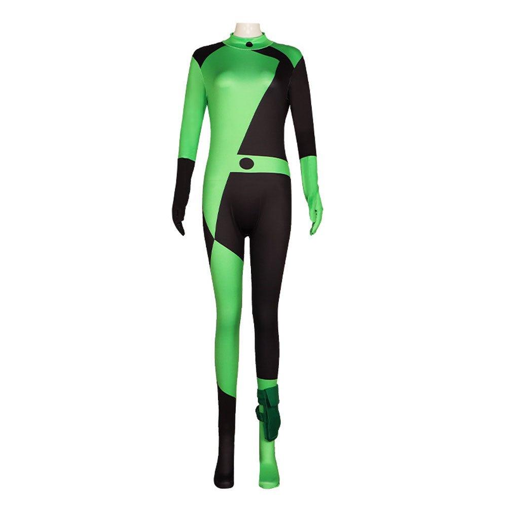 Kim Possible Shego Costume Bodysuit Jumpsuit Party Halloween - Pajamasbuy